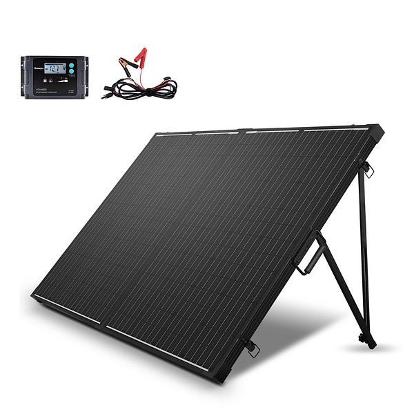 Renogy 200 Watt 12 Volt Monocrystalline Foldable Solar Suitcase, RNG-KIT-STCS200D-VOY20