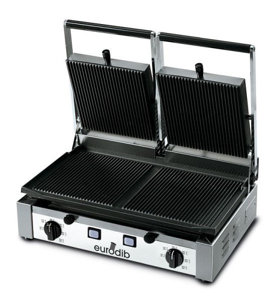 Eurodib PD Series Commercial Electric Panini Grill 10" x 19.7" Cooking surface, PDF3000