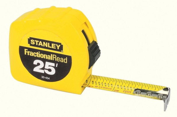 Stanley 25 ft. Fractional Tape Measure, 30-454