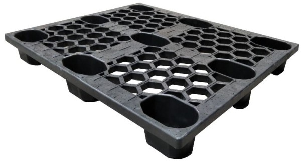 Reusable Transport Packaging One Way, Nestable Plastic Pallet, Open Deck, 48 x 40, Static Capacity: 2400 lbs, EN4840I82-O9
