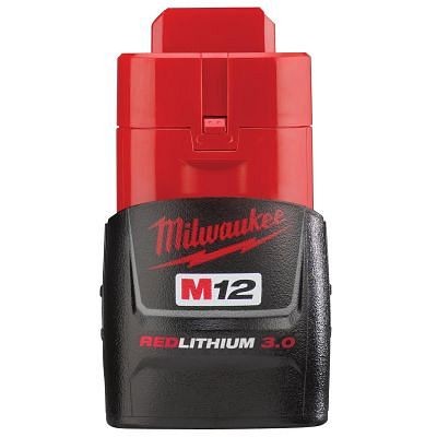 Milwaukee M12 Redlith 12V 3.0 Comp Battery Pack, 48-11-2430