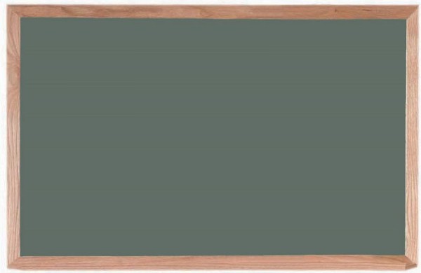 AARCO Porcelain on Steel Chalkboard, 18" x 24", Red Oak Frame, OS1824S