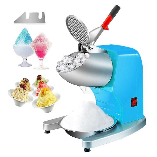 VEVOR Ice Crushers Machine, 220 lbs Per Hour Electric Snow Cone Maker with 4 Blades, Blue, SBJBXS220300WRVKAV1