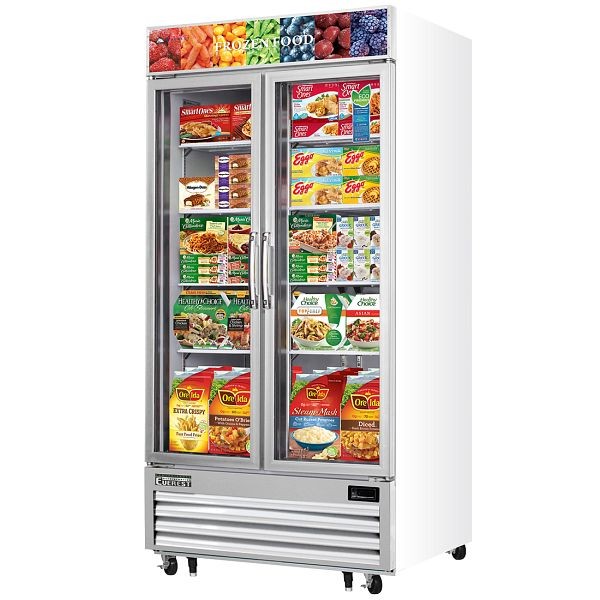 Everest Refrigeration 2 Glass Door Freezer, 36 cu ft, EMGF36