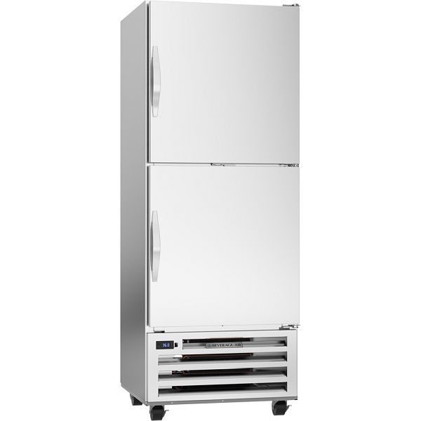 Beverage-Air RI Series Pass-Thru Half Solid Door Bottom Mount Refrigerator, Exterior Dimensions: WxDxH: 27 1/4" X 32 5/8" X 72 3/8", RID18HC-HS