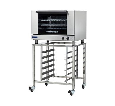 Moffat Turbofan E27M3 and SK2731U Stand - Full Size Sheet Pan Manual / Electric Convection Oven on a Stainless Steel Stand, E27M3 and SK2731U Stand