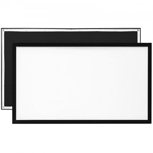 VEVOR 120" Aluminum Fixed Frame 16:9 Projector Screen Velvet Matte White Home Office, TYPM120IN16-9HK01V0