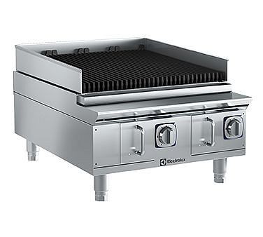 Electrolux Professional EMPower Restaurant Range charbroiler, 24" wide, gas, 66,000 BTU, cast iron radiants with 4" adjustable, removable legs, 169120