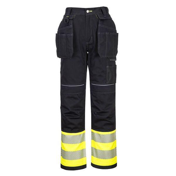 Portwest PW3 Hi-Vis Removable Holster Pants, Yellow/Black, 28, Regular, PW307YBR28