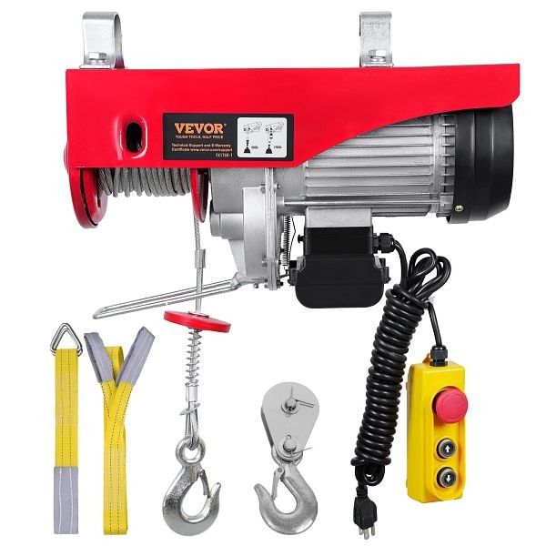 VEVOR Electric Hoist 1760lbs with 14ft Wired Remote Control, DDGSSHLYXYKKYOJE6V1