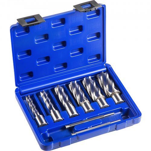 VEVOR HSS Annular Cutter Magnetic Drill Set 6 Pieces 3/4" Weldon Shank 2" in Depth, YCSKXZTZJZ2613PSWV0