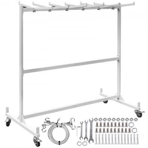 VEVOR Folding Chair Rack Dolly Cart with locking Casters Max 42 Chairs 12 Tables Hanging, ZYTCBSG1C3LSNZY01V0