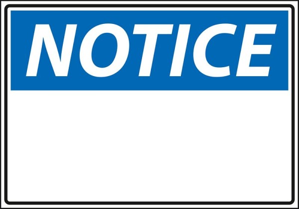 Marahrens Sign Warning - Notice, rigid plastic, Size: 10 x 7 inch, IN0005.010.21