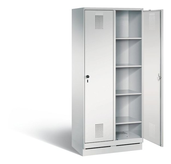 CP Furniture Wardrobe S 3000 Evolo, 100 mm high base, 2 Compartments, Compartment width 400 mm, 49020-22B