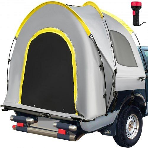 VEVOR Truck Tent 6' Tall Bed Truck Bed Tent, Pickup Tent for Mid Size Truck, Grey, CZZP110760ZXDC601V0