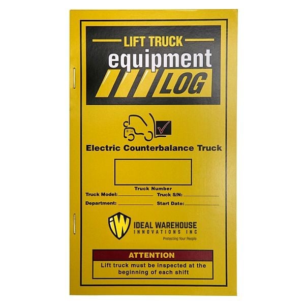 Ideal Warehouse Replacement Electric Counterbalance Log Book, Dimensions: 8.25x5.25x3 inch, 70-1065-1-CP