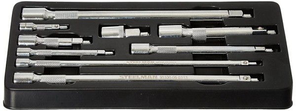 STEELMAN Magnetic Extension Set, 1/4, 3/8, and 1/2-Inch Drive, 9 Pieces, 95330