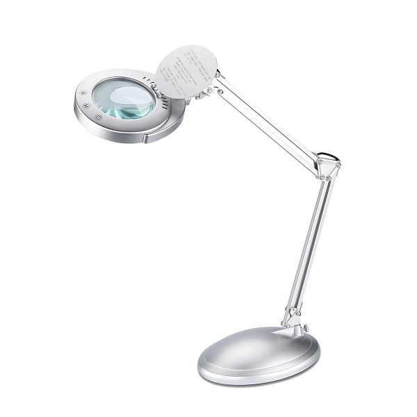 V-LIGHT 22 inch Silver LED Magnifier Lamp with Clamp, 9VSL40203SC