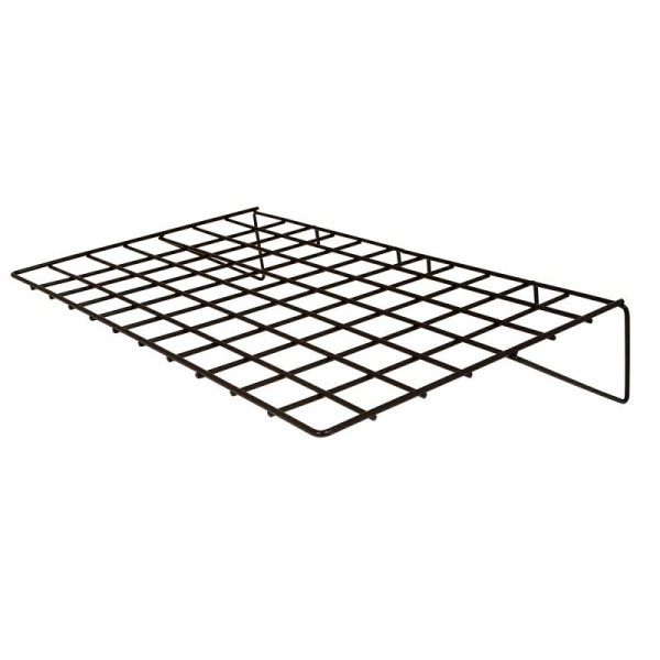 Econoco 14"D x 23-1/2"L Straight Shelf for Grid Panels, Quantity: 6 pieces, BLK/2314