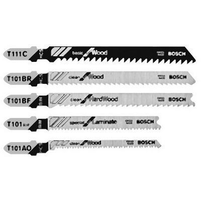 Bosch 5 pieces Pro-Wood T-Shank Jig Saw Blade Set, 2607011774