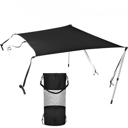 VEVOR T-top Shade Extension 6'x7' T-top Extension Kit with Telescopic Poles, DBKZZYTJYC6X7USI7V0
