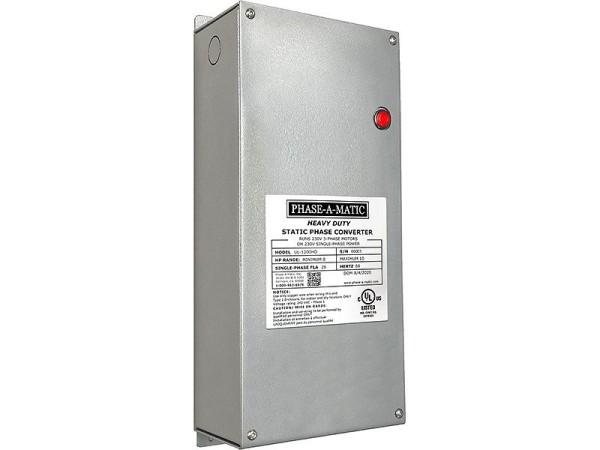 Phase-A-Matic 8 to 10 HP Static Phase Converter, UL Certified, Heavy Duty, UL-1200HD