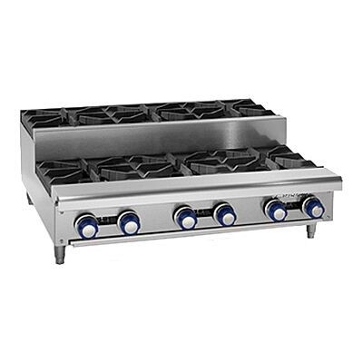 Imperial Hotplate, gas, 12"W, (1) open burner, (1) step-up open burner, cast iron grates, IHPA-2-12SU