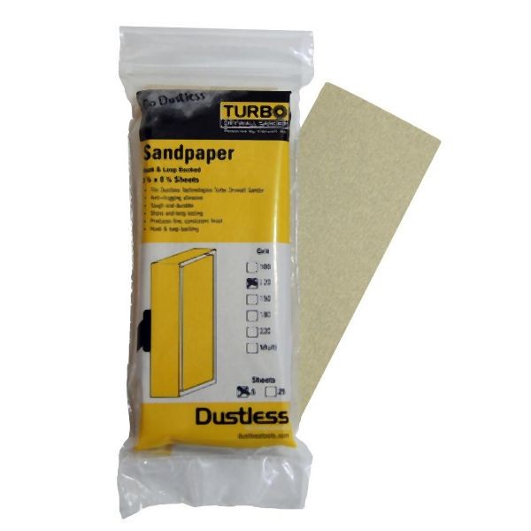 Dustless Sandpaper 120 Grit 5 Pack, 54101