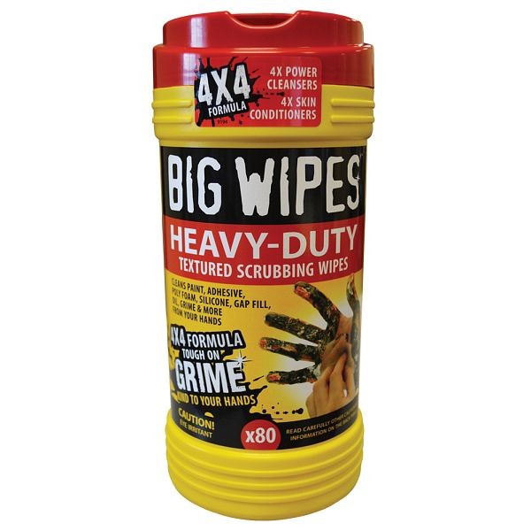 Jones Stephens Heavy Duty Big Wipes, 80 Count Dispenser Tub, 8 Tubs per Carton, B05050