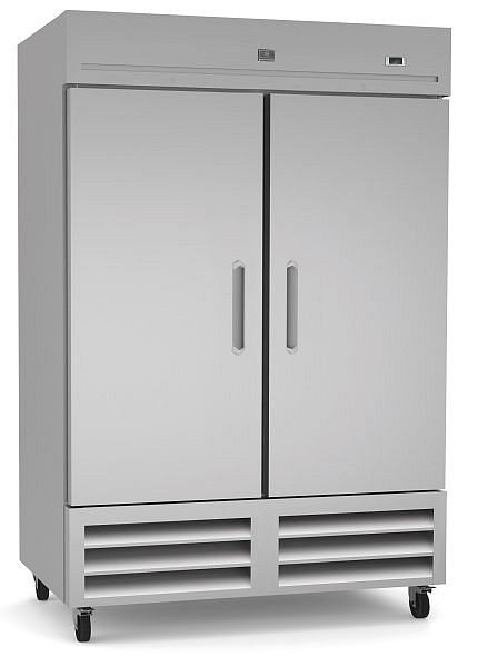 Kelvinator Commercial 2-door reach-in refrigerator, stainless steel, 46 cubic feet, R290 refrigerant gas, +33/+41°F - Energy Star, 738242