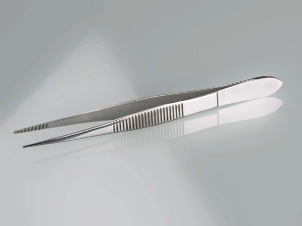 Burkle Forceps, stainless steel, sharp, straight, 105 mm length, 5386-0200