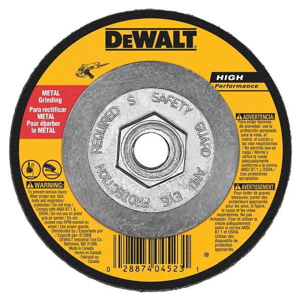 DeWalt 5" x 3/32" x 5/8"-11 Metal Notching Wheel, DW8753