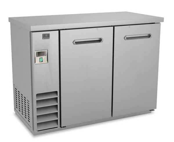 Kelvinator Commercial 2-door back bar refrigerator with stainless steel solid door, 48", R290 refrigerant gas, +33/+41°C, 738305