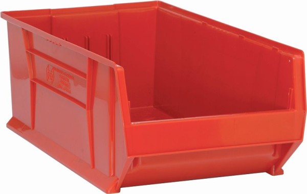 Quantum Storage Systems Hulk 30" Container, 29-7/8"L x 18-1/4"W x 12"H, stackable, polypropylene, red, QUS975RD
