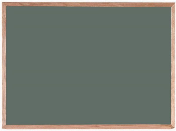 AARCO Porcelain on Steel Chalkboard, 36" x 48", Red Oak Frame, OS3648S