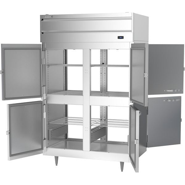 Beverage-Air P-Series Warming Cabinet, Top Mount Half-Solid Double Door Pass-Thru, Exterior Dimensions: WxDxH: 52 1/8" X 38 3/8" X 83 3/4", PH2-1HS-PT