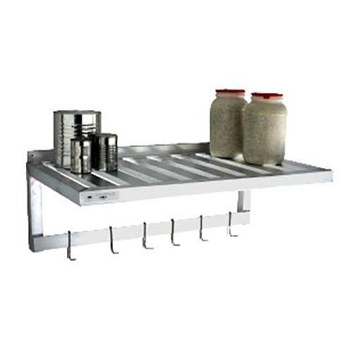 New Age Industrial Shelf, With Pot Rack, Wall-Mounted, 60x20x14", 1123PR