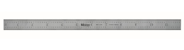 Mitutoyo Steel Rule, 12 In, 16R, 1 In Wide, 182-122