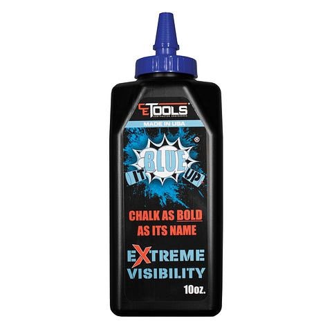 CE Tools Blue It Up® EXTREME VISIBILITY Marking Chalk, 10 Ounces, CET102B