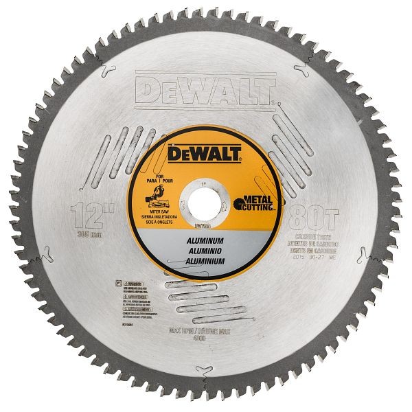 DeWalt 12" 80T Aluminum Thin Plate Metal Cutting, DW7666