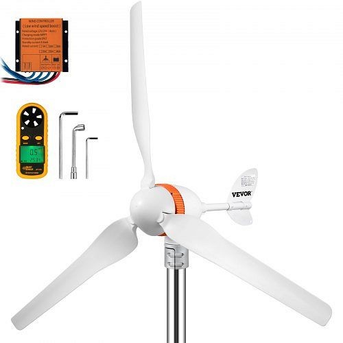 VEVOR Wind Turbine Generator, 12V/AC Wind Turbine Kit, 400W Wind Power Generator, 3 Blades, with MPPT Controller, YFLFDJKZQFSYSSF0CV0