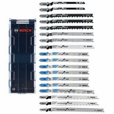 Bosch 18 pieces T-Shank Wood and Metal Cutting Jig Saw Blade Set, 2610032363