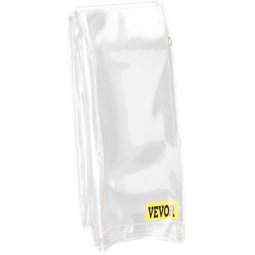 VEVOR Clear Tarp PVC Vinyl Tarpaulin 8 x 12 ft 20 Mil Heavy Duty Waterproof, ZXFSTPVC812FTYTAOV0