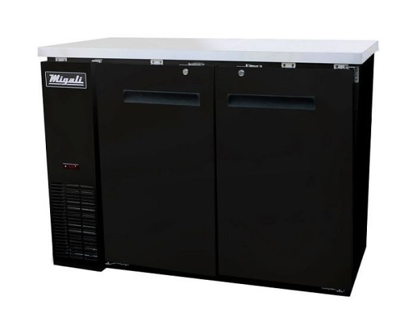Migali 48″ Solid Door Back Bar Refrigerator, 48.75"x24.4"x35.75" (WxDxH), R290, C-BB48-HC