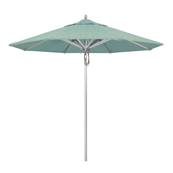 California Umbrella 9' Rodeo Series Patio Umbrella, Aluminum Ribs Deluxe Pulley Lift System, Sunbrella 1A Spa Fabric, AAT908A002-5413