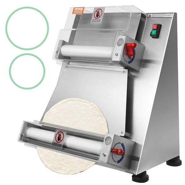 VEVOR Pizza Dough Roller Sheeter, 3-15 Inch Automatic Commercial Pizza Press, DDPSBYMJBXG3CIF1CV1