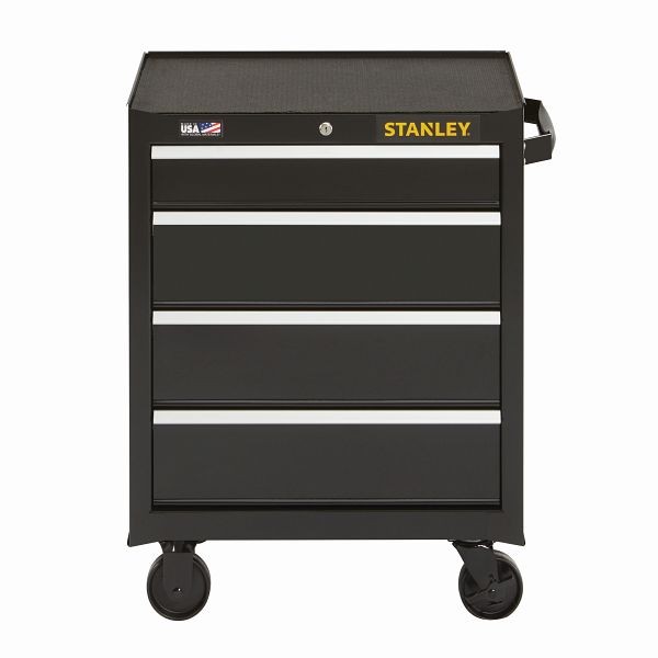 Stanley 26" W 300 Series 4-Drawer Rolling Tool Cabinet, STST22744BK