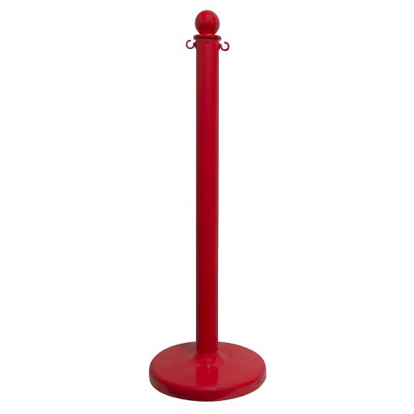 Mr. Chain Stanchion, Red, 40-Inch Height, 2.5-Inch Diameter Pole, Quantity of pieces: 2, 96405-2