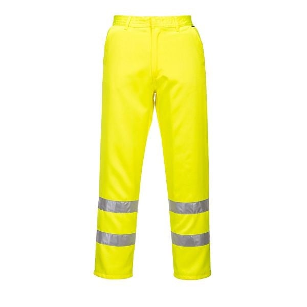 Portwest Hi-Vis Polycotton Pants, Yellow, L, Regular, E041YERL