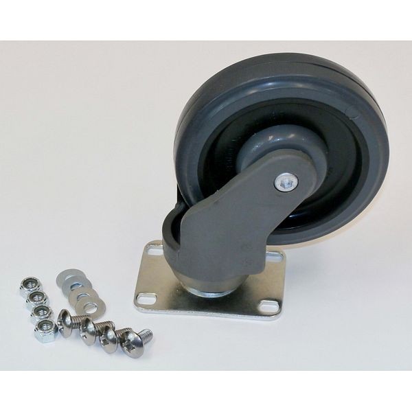Geerpres Casters, 5″ Quiet, Fixed Rear & Swivel Front (Front or Rear), 9664Q